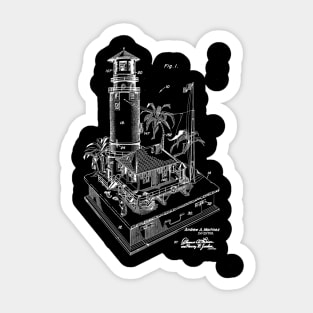 Toy Lighthouse Vintage Patent Drawing Sticker